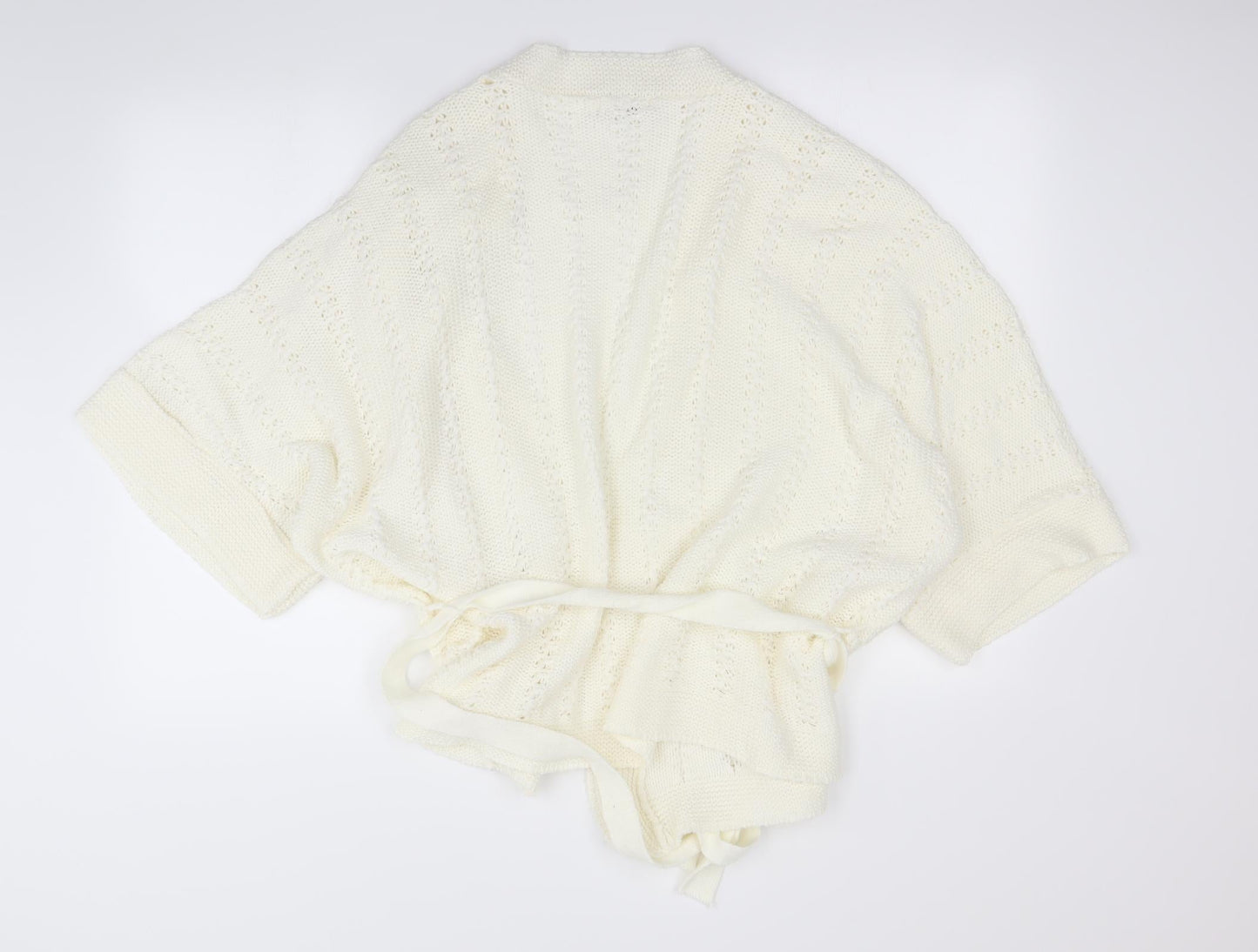 sixth Avenue Womens Ivory   Cardigan Jumper Size 2XL