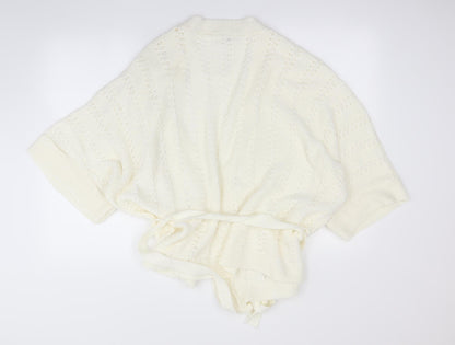 sixth Avenue Womens Ivory   Cardigan Jumper Size 2XL