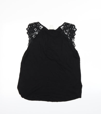 Womens UK Size S H&M Black Basic Tank