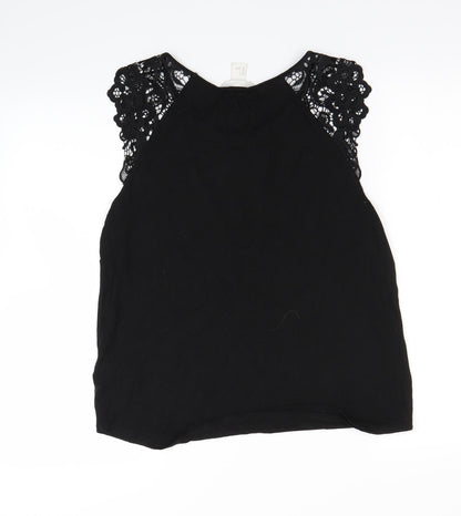 Womens UK Size S H&M Black Basic Tank