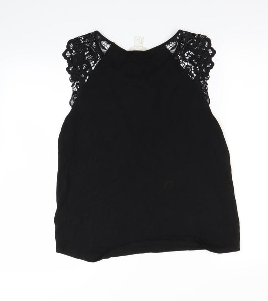 Womens UK Size S H&M Black Basic Tank