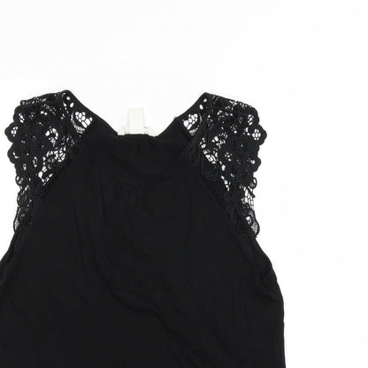 Womens UK Size S H&M Black Basic Tank