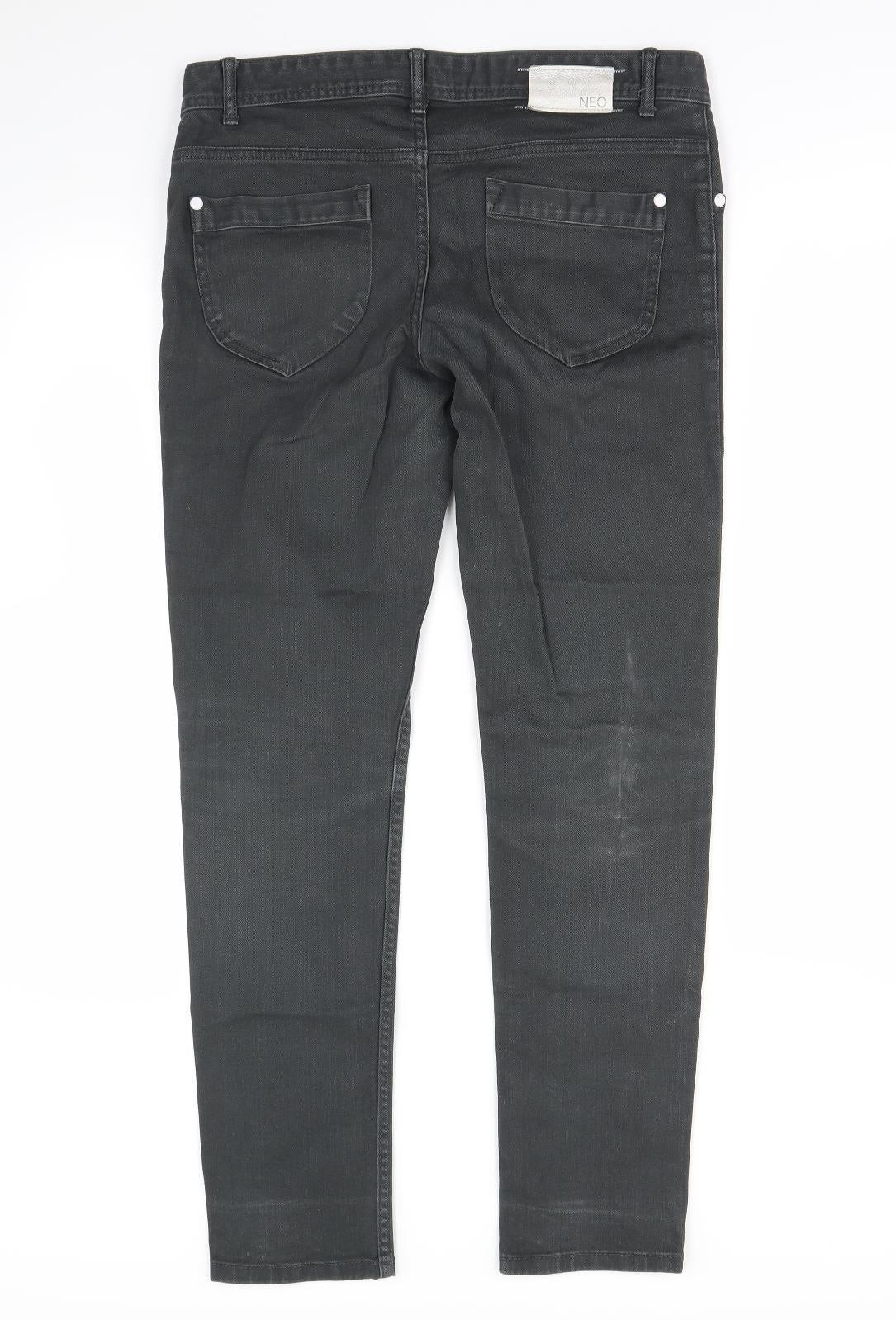 Neo label Mens Grey   Skinny Jeans Size S L30 in
