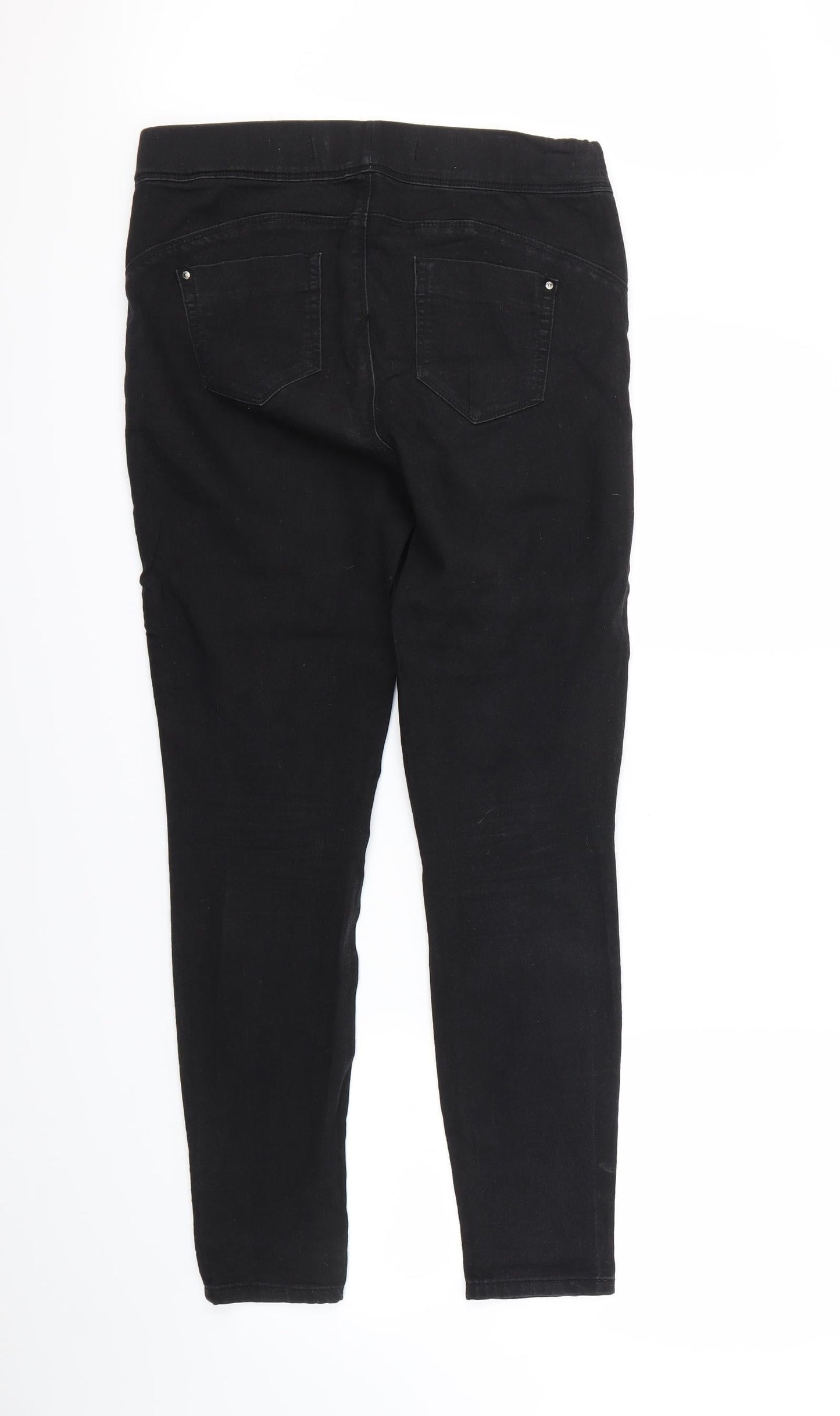 Denim & Co. Womens Black   Skinny Jeans Size 12 L27.5 in