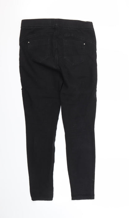 Denim & Co. Womens Black   Skinny Jeans Size 12 L27.5 in