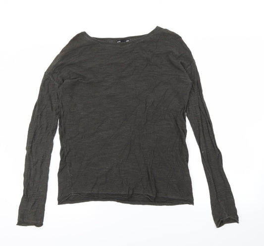 H&M Womens Green   Pullover Sweatshirt Size XS