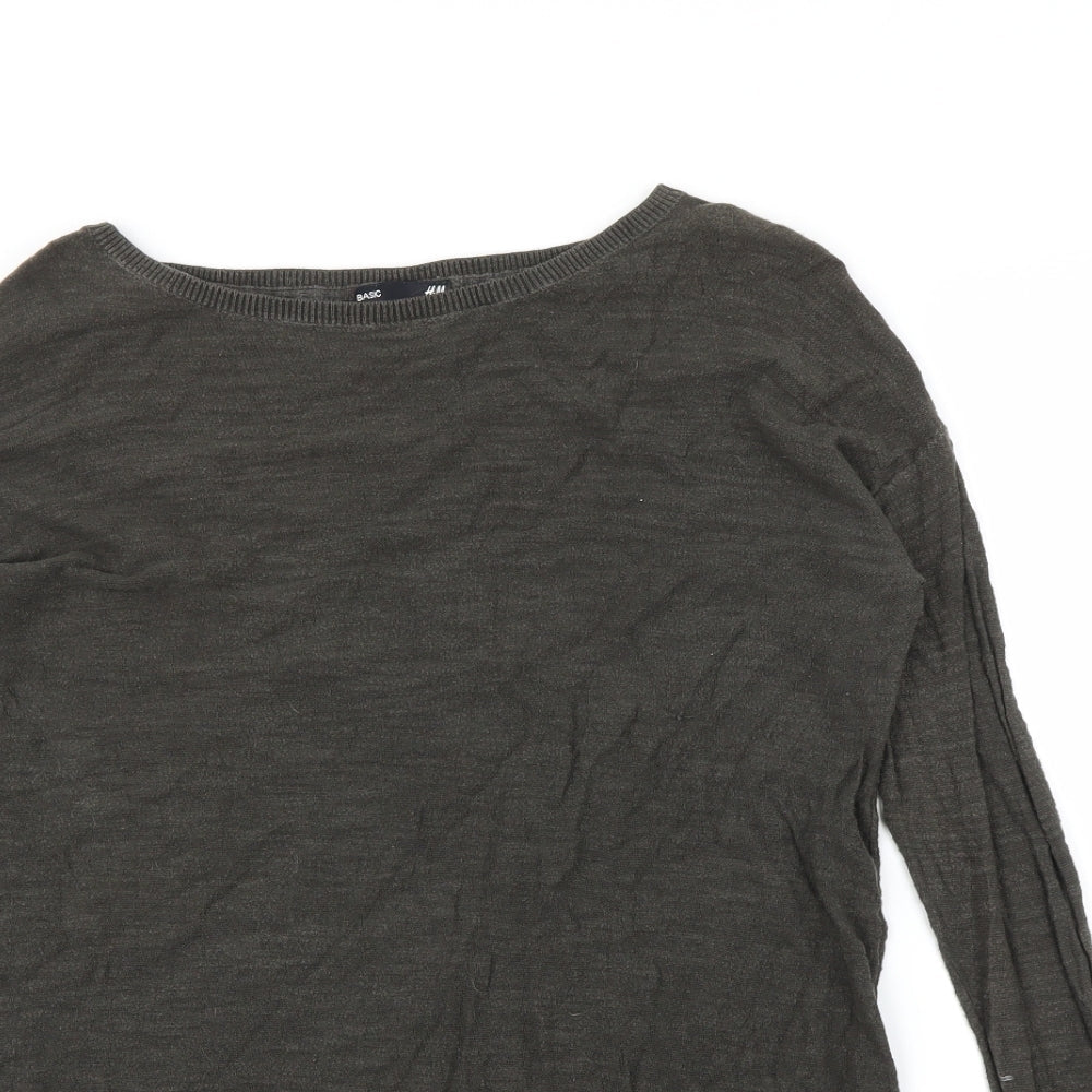 H&M Womens Green   Pullover Sweatshirt Size XS