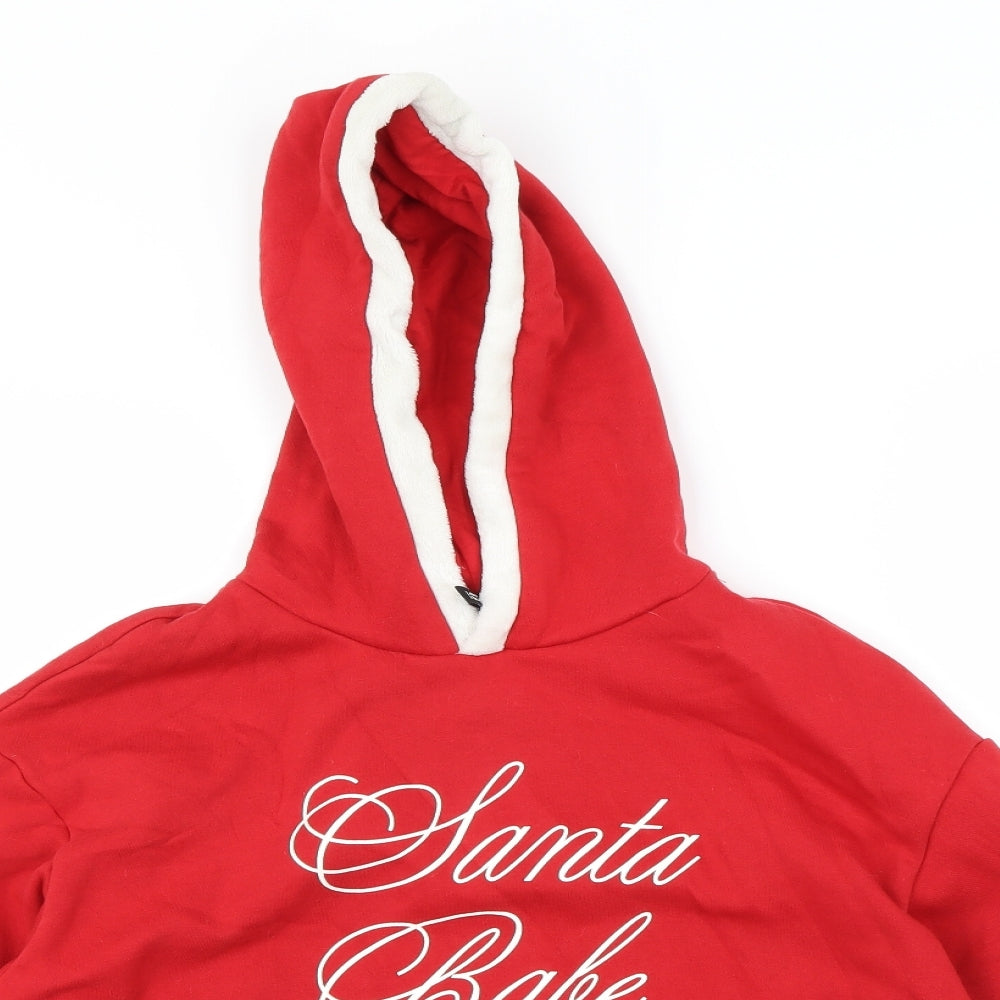 Divided Womens Red   Pullover Hoodie Size M