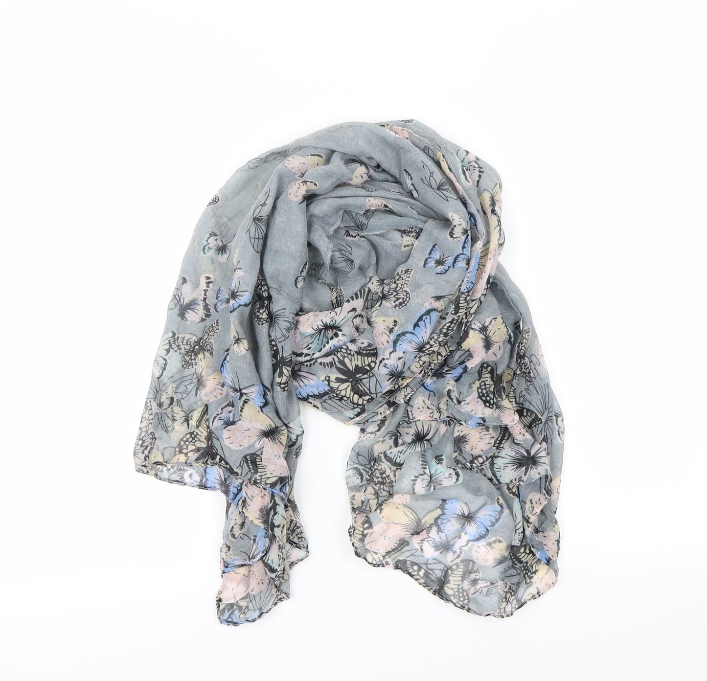 Preworn Womens Grey Animal Print   Scarf