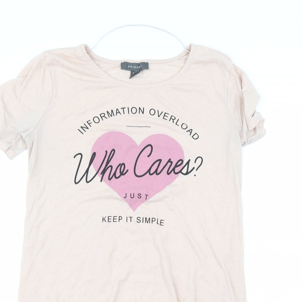Primark Womens Pink   Basic T-Shirt Size 6