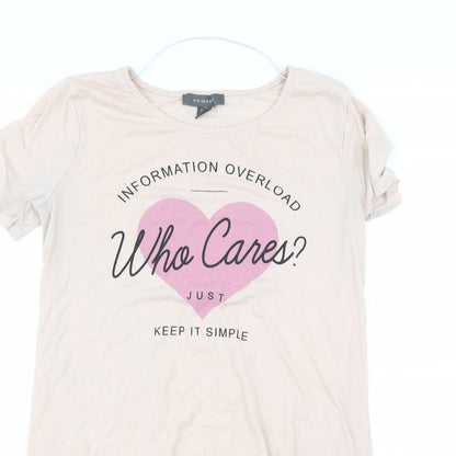 Primark Womens Pink   Basic T-Shirt Size 6