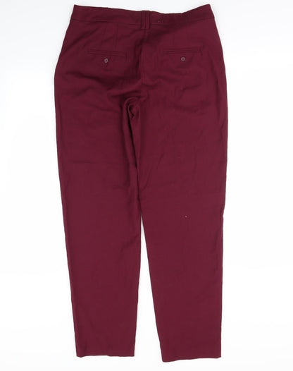 M&S Womens Purple   Dress Pants Trousers Size 10 L29 in