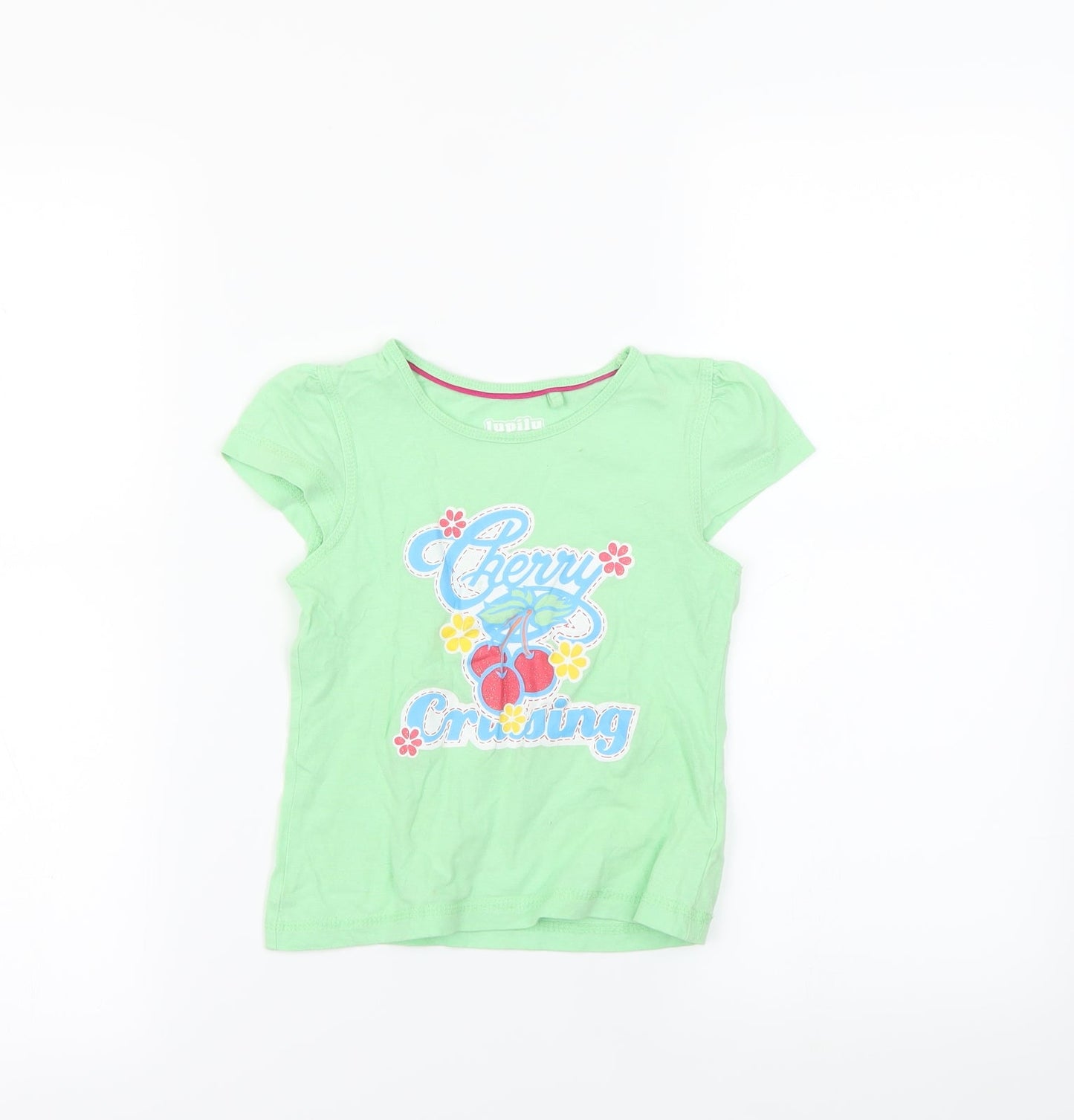 jupilu Girls Green   Basic T-Shirt Size 2-3 Years