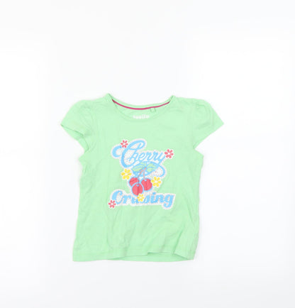 jupilu Girls Green   Basic T-Shirt Size 2-3 Years