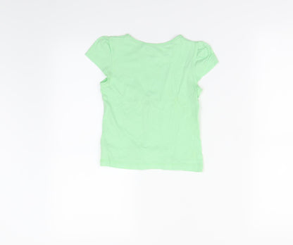 jupilu Girls Green   Basic T-Shirt Size 2-3 Years