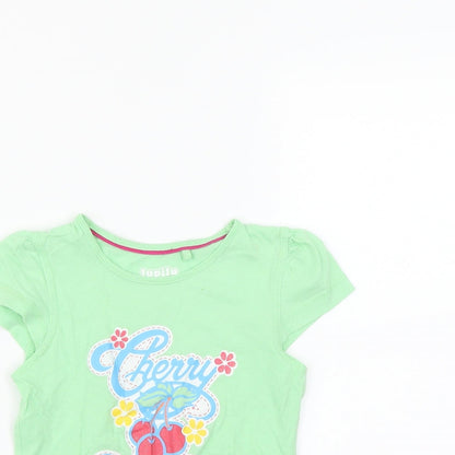 jupilu Girls Green   Basic T-Shirt Size 2-3 Years