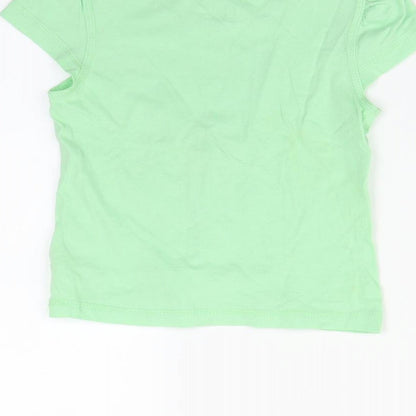 jupilu Girls Green   Basic T-Shirt Size 2-3 Years