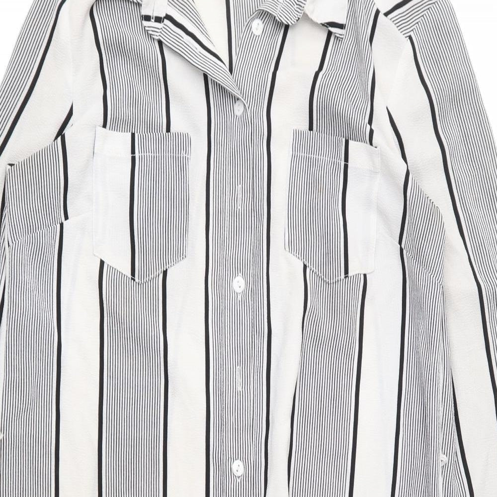 Womens UK Size 8 CAMEO ROSE Ivory Basic Button-Up