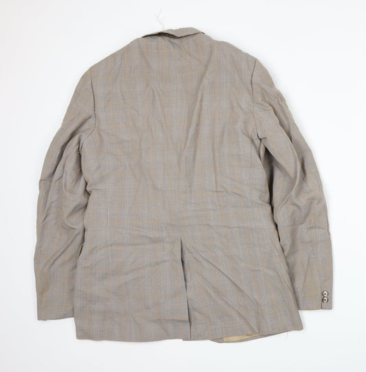 Mens UK Size M Preworn Regular Beige Suit Jacket