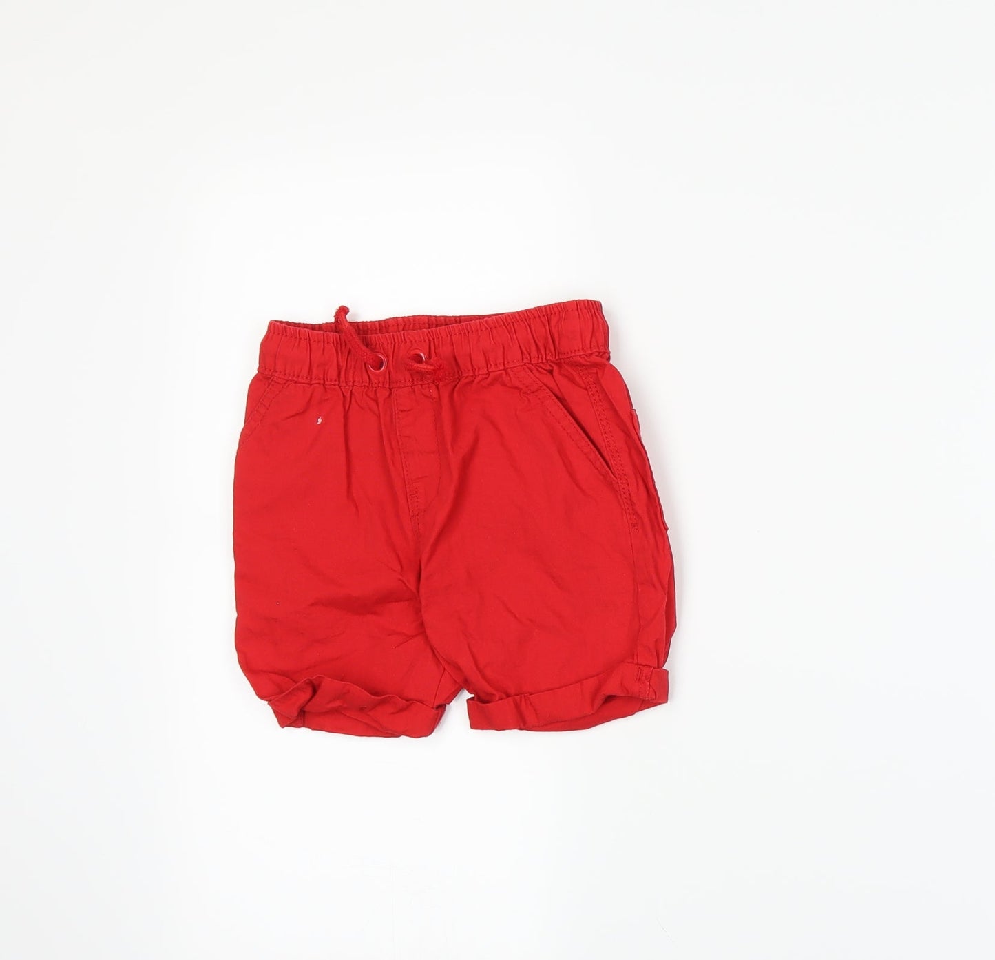 George Boys Red   Chino Shorts Size 2-3 Years