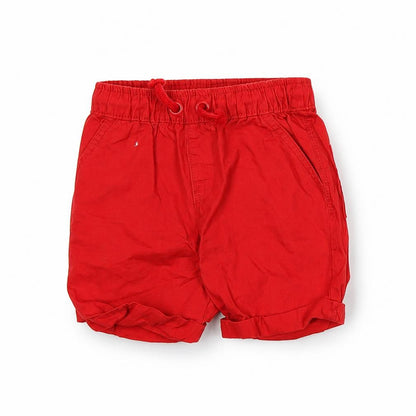 George Boys Red   Chino Shorts Size 2-3 Years