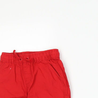 George Boys Red   Chino Shorts Size 2-3 Years