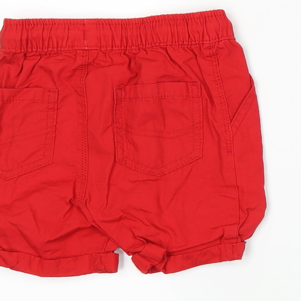 George Boys Red   Chino Shorts Size 2-3 Years