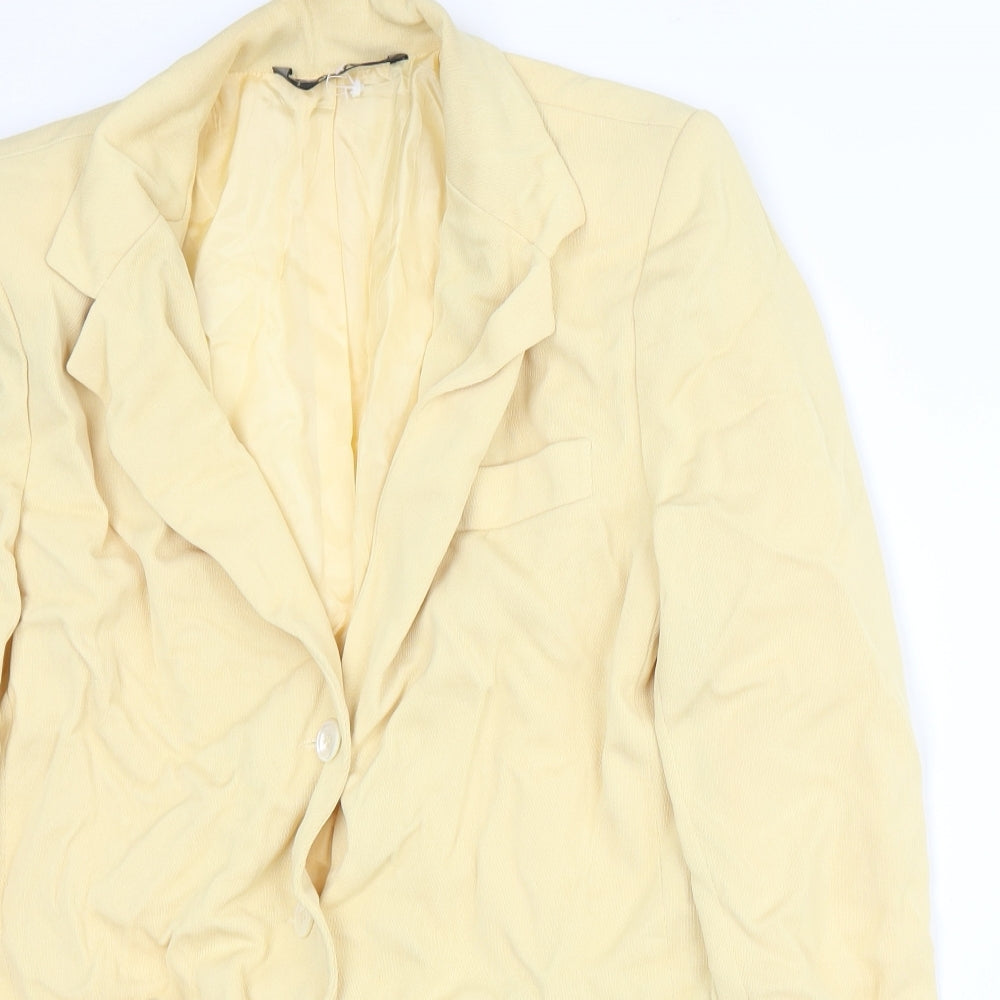 Womens UK Size 12 Libra Regular Yellow Suit Jacket