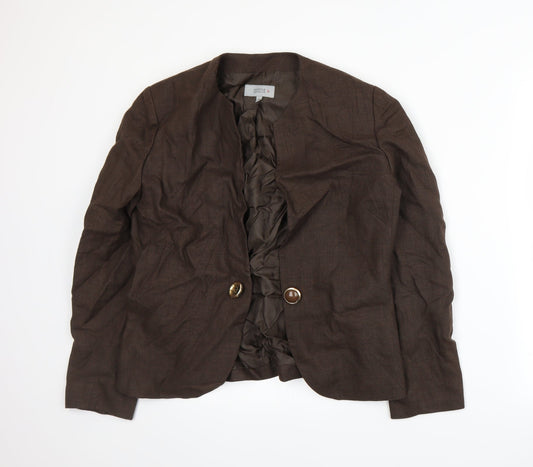 Marks and Spencer Womens Brown   Jacket Suit Jacket Size 14