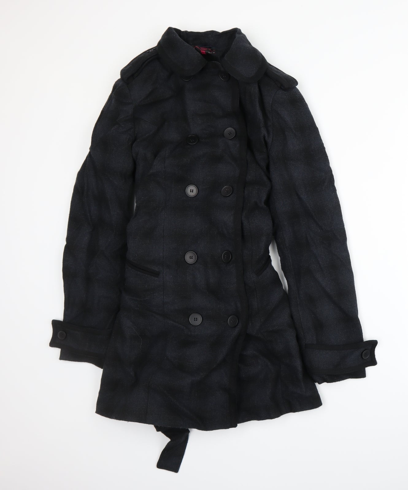 Womens UK Size 14 New Look Blue Overcoat