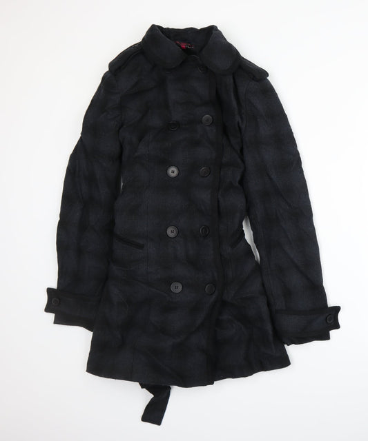 Womens UK Size 14 New Look Blue Overcoat