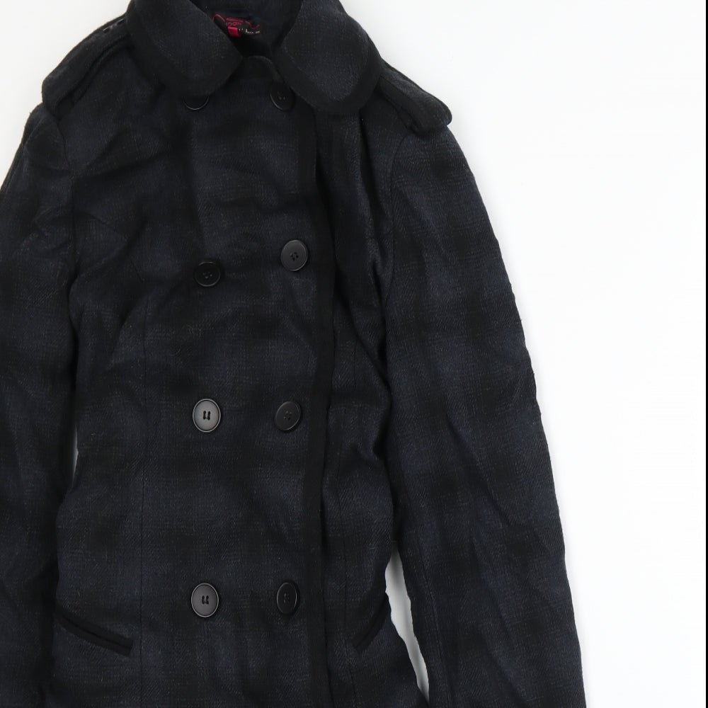 Womens UK Size 14 New Look Blue Overcoat