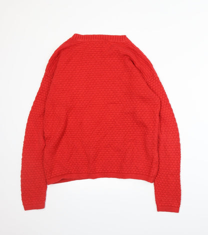Cubus Womens Red  Knit Pullover Jumper Size S