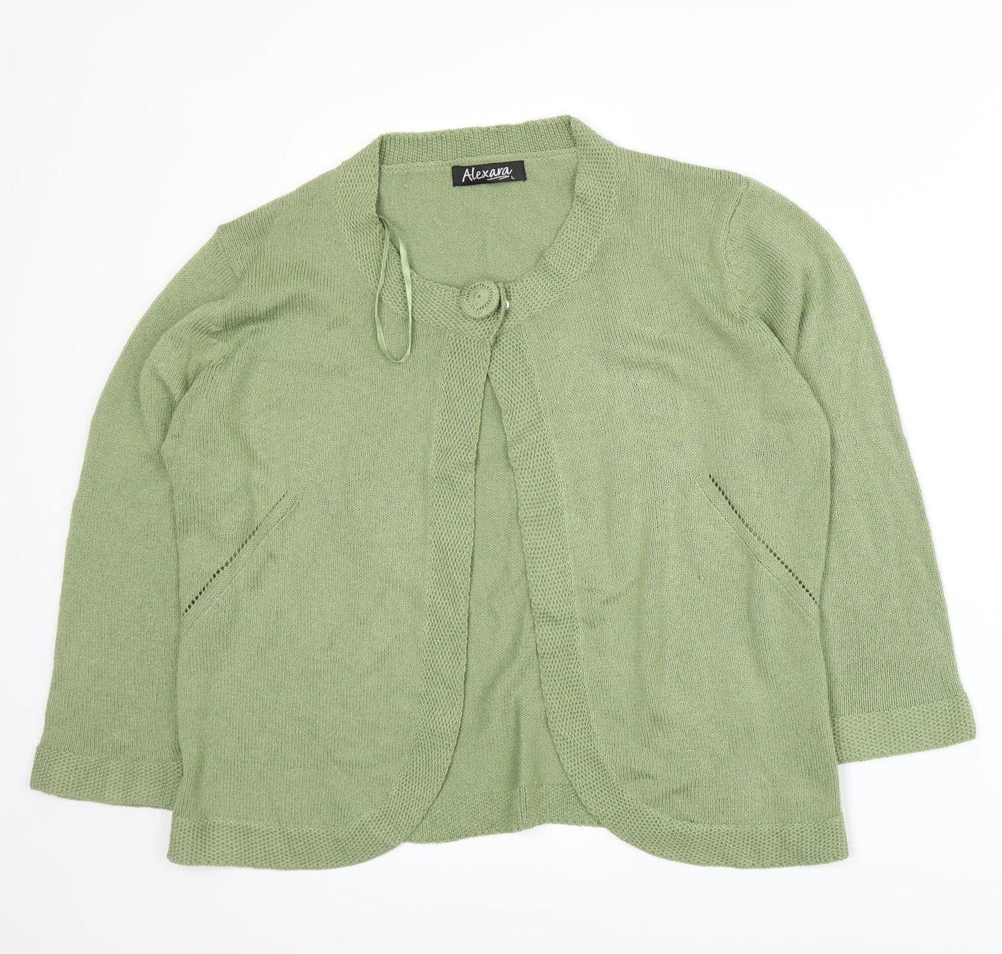 Alexara Womens Green   Cardigan Jumper Size L