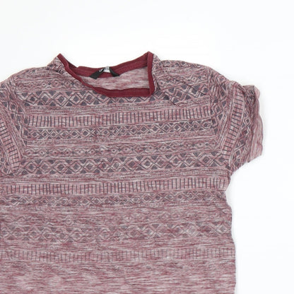 George Girls Red   Basic T-Shirt Size 10-11 Years