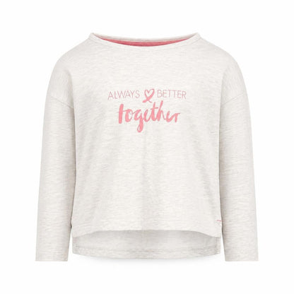 Lily & Dan Girls Grey  Jersey Pullover Sweatshirt Size 8-9 Years