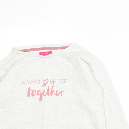 Lily & Dan Girls Grey  Jersey Pullover Sweatshirt Size 8-9 Years