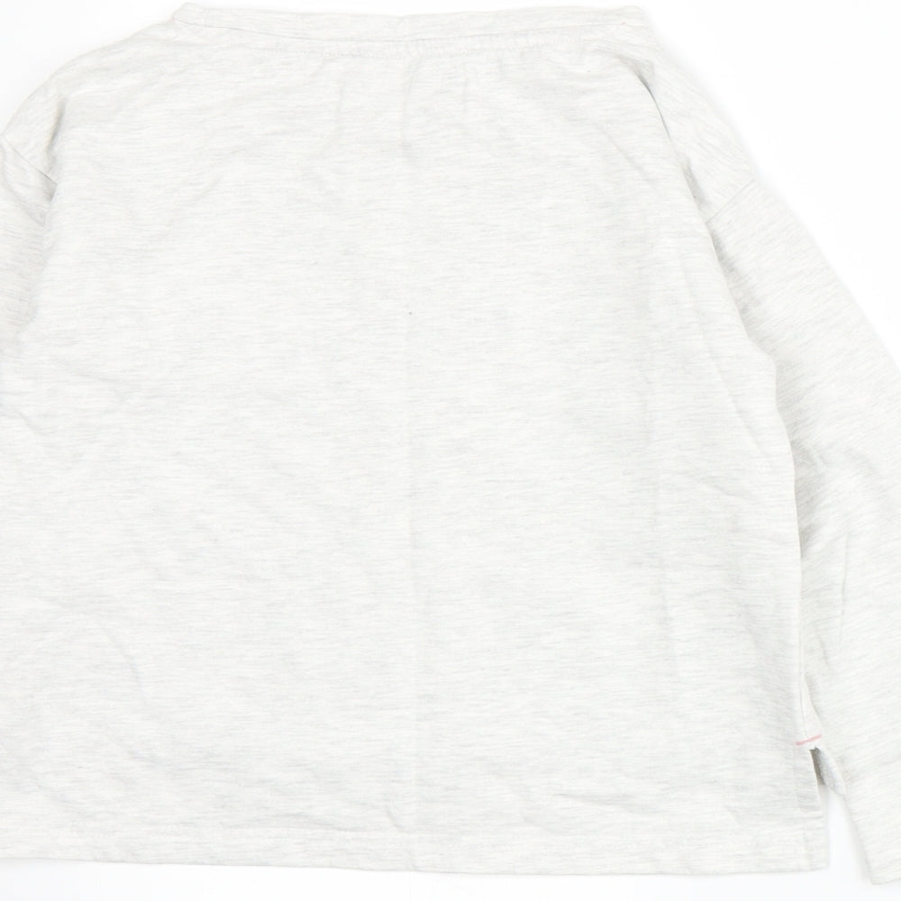 Lily & Dan Girls Grey  Jersey Pullover Sweatshirt Size 8-9 Years