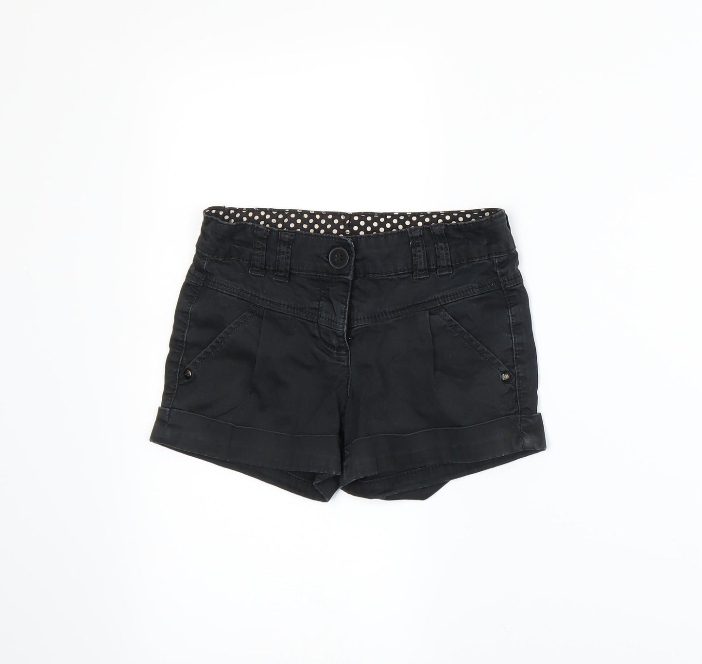 NEXT Girls Black   Paperbag Shorts Size 6 Years