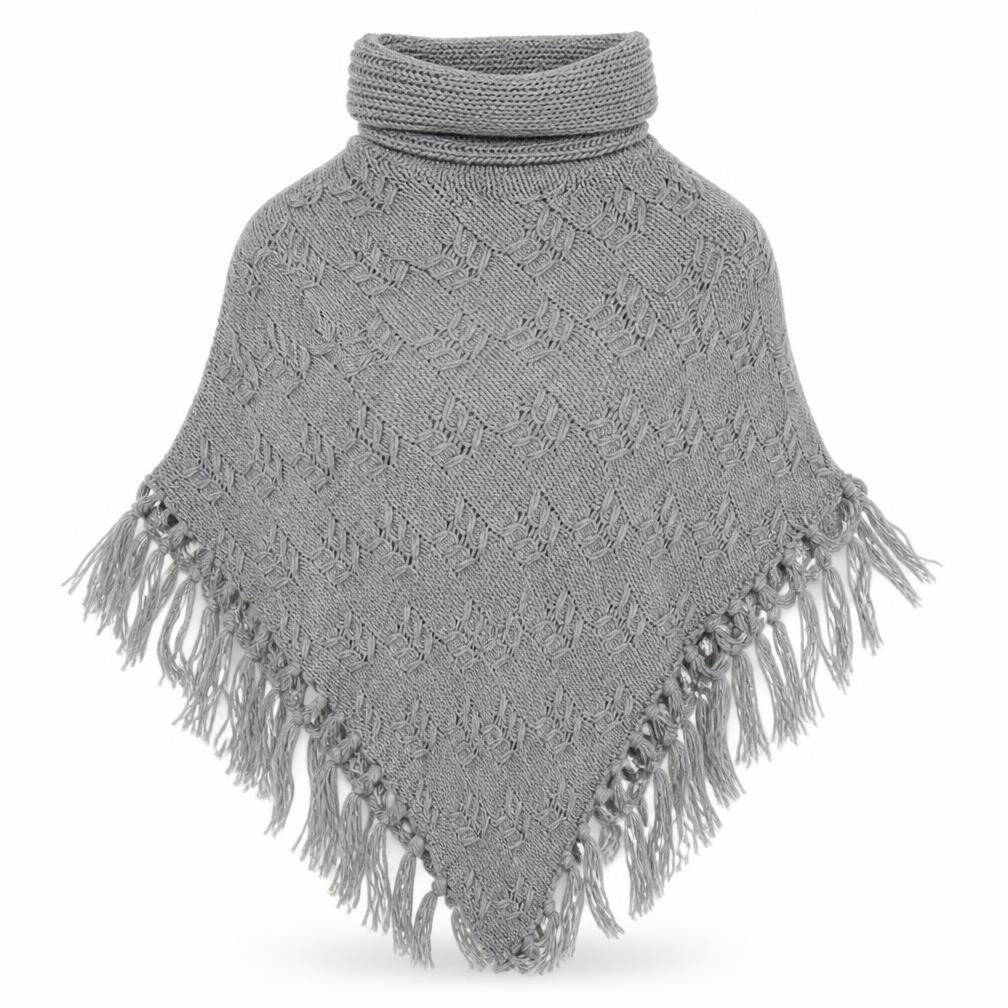 Front view of Tu unisex grey shawl/wrap