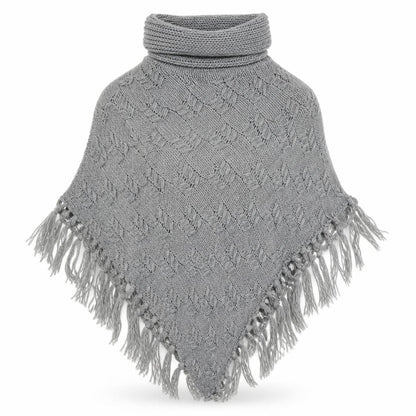 Front view of Tu unisex grey shawl/wrap