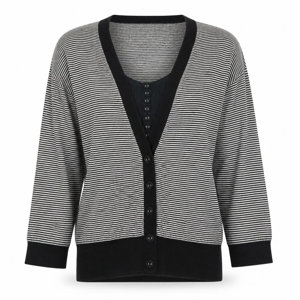 Next Womens Black Striped  Pullover Jumper Size 12