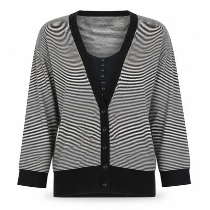 Next Womens Black Striped  Pullover Jumper Size 12