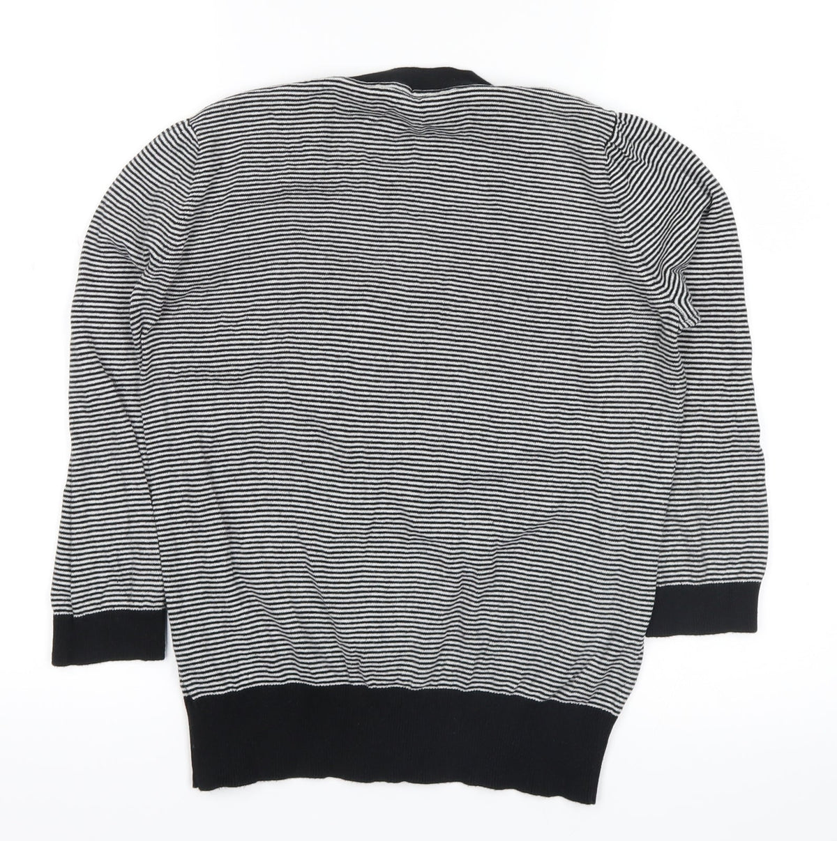 Next Womens Black Striped  Pullover Jumper Size 12