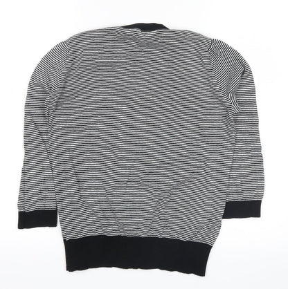 Next Womens Black Striped  Pullover Jumper Size 12
