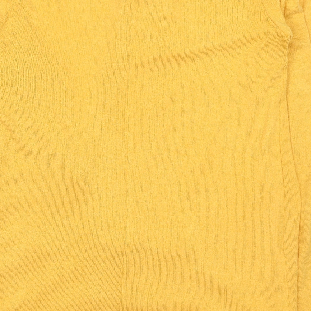 ANNE WEYBURN Womens Yellow   Cardigan Jumper Size 6