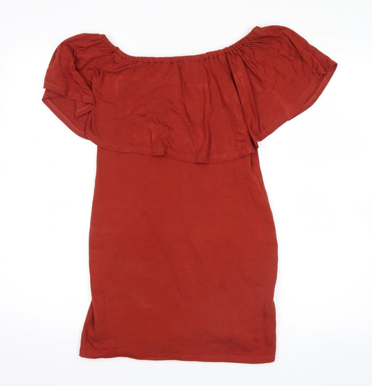 Miss Selfridge Womens Orange   Basic Blouse Size 10