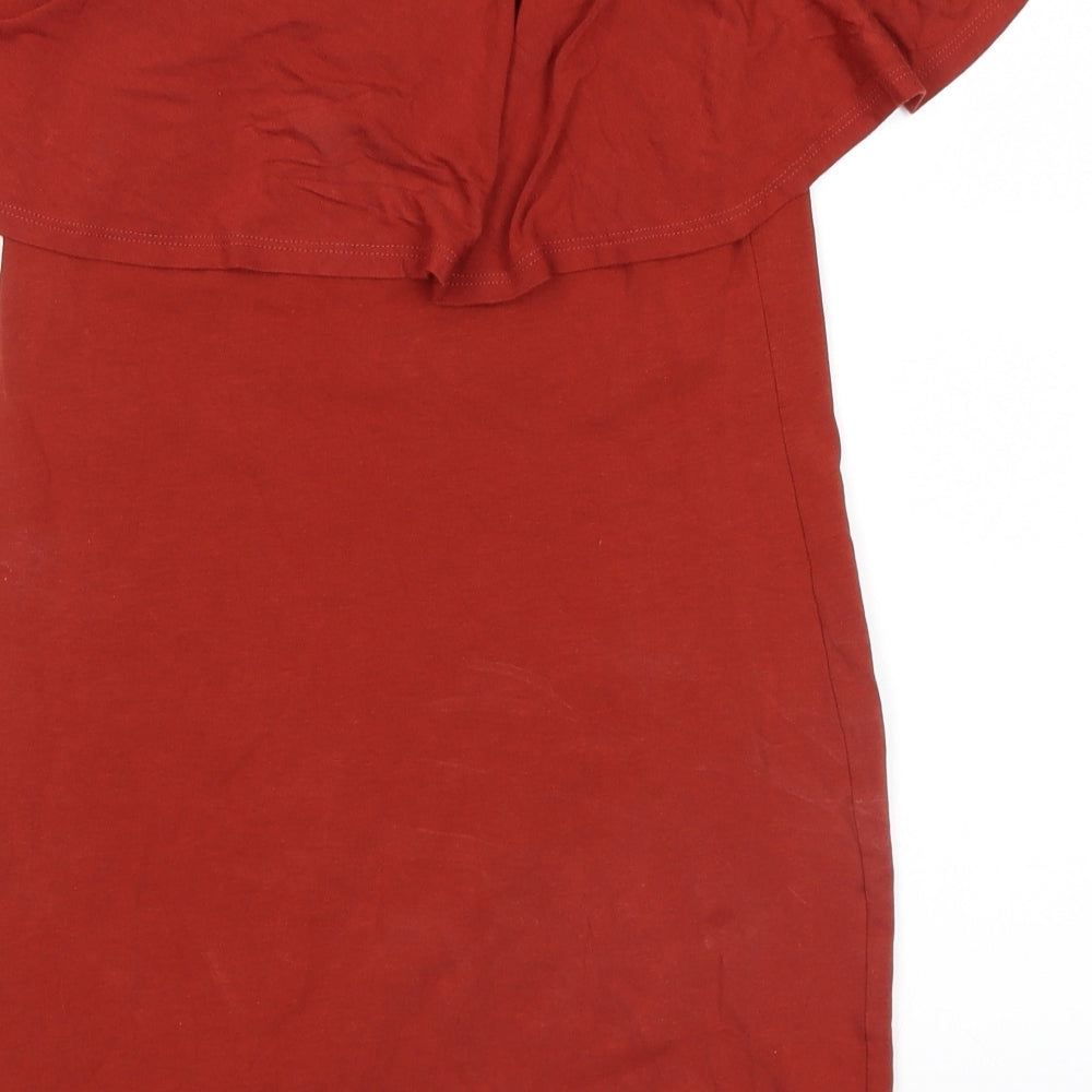 Miss Selfridge Womens Orange   Basic Blouse Size 10