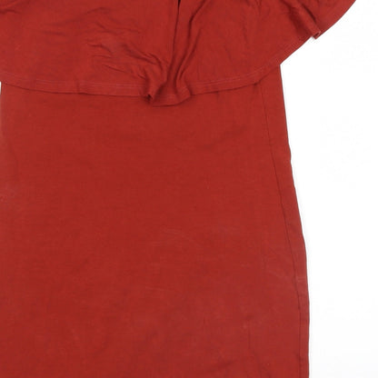 Miss Selfridge Womens Orange   Basic Blouse Size 10
