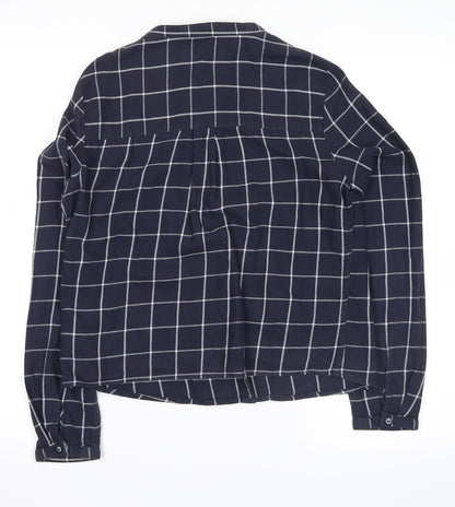 Womens UK Size 6 Marks and Spencer Blue Basic Button-Up